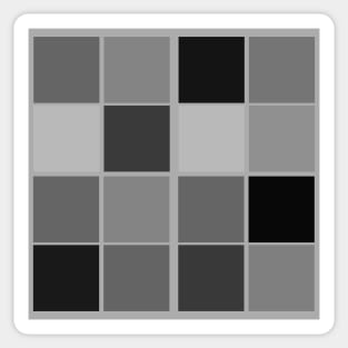 abstract grey square pattern Sticker